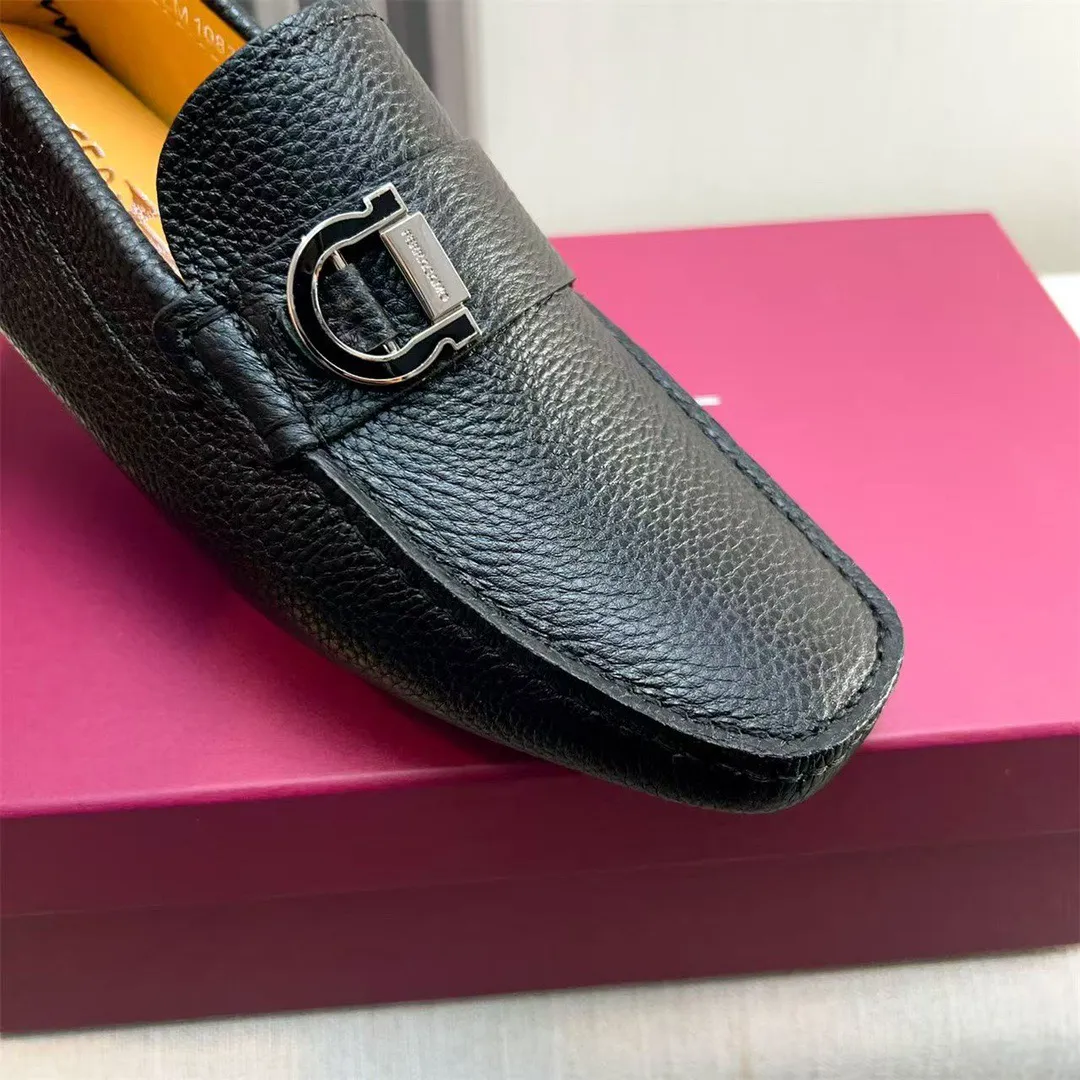 Men's shoes 💰560 Ferragamo new high-end quality 🔥 black cowhide ➕ cowhide lining size 38-45